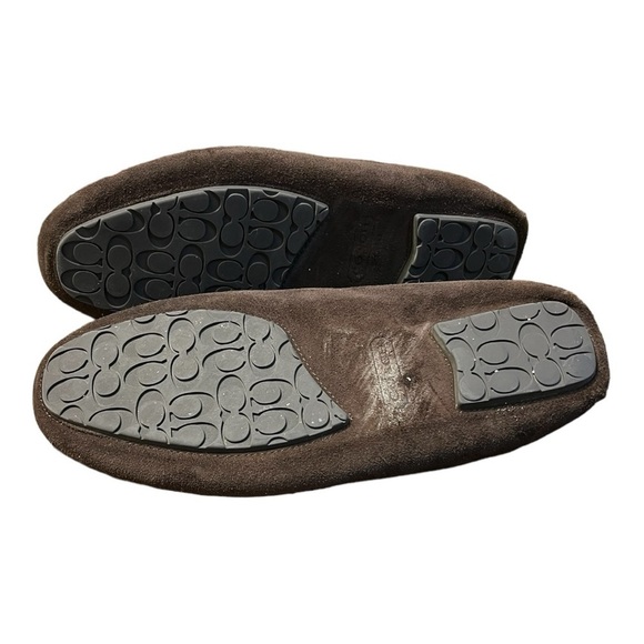Coach Brown Leather Shearling Moccasin Indoor Outdoor Size 11B main image 5